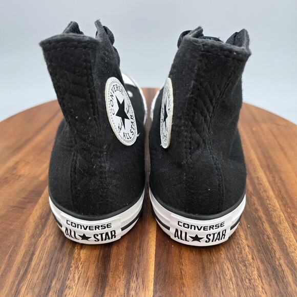 Converse Chuck Taylor All Star Shoes Womens 6.5 Black Jersey Quilted Hi Sneakers - Picture 4 of 8